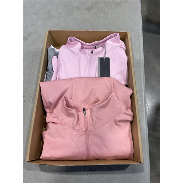 NEW PAIR LADIES "PINK SODA" ACTIVE PANTS AND 2 ACTIVE ZIP JACKETS - SIZE MEDIUM