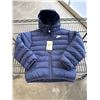 Image 1 : NEW NIKE KIDS SMALL BLUE HOODED PUFF JACKET, RETAIL $110