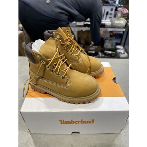 NEW TIMBERLAND PREMIUM 6 IN WATERPROOF BOOT WHEAT NUBUCK, SIZE TODDLER 9