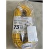 Image 1 : NEW 75FT INDOOR OUTDOOR HEAVY DUTY LIGHTED 3 WIRE EXTENSION CORD, YELLOW 14AWG