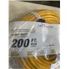 Image 2 : NEW 200FT INDOOR OUTDOOR HEAVY DUTY LIGHTED 3 WIRE EXTENSION CORD, YELLOW 10AWG
