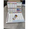 Image 1 : 5 NEW 2PACKS OF MAGNETIC CALENDAR AND MARKER SETS, 16 X 12 INCH