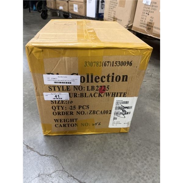 CASE OF BLACK AND WHITE BIZ COLLECTION LADIES NEW YORKER 3/4 SLEEVE SHIRT