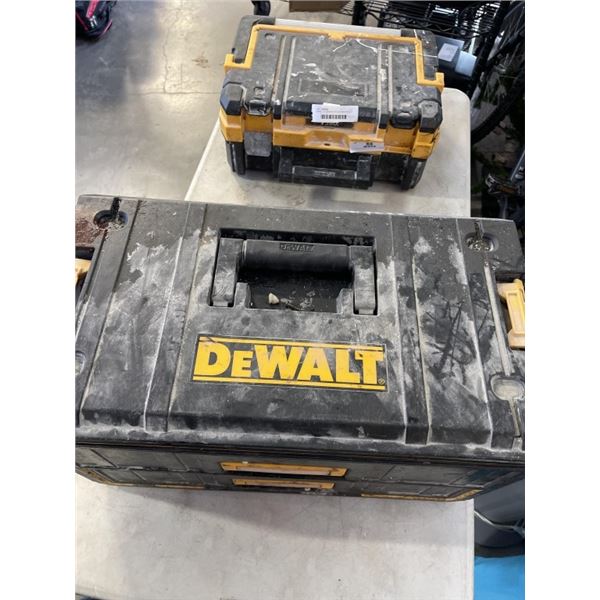 DEWALT 2 DRAWER TOOLBOX AND DEWALT HANDLED FLIP TOP CASE