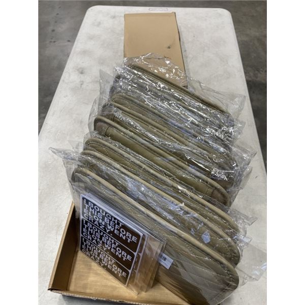 NEW TESLA CONSOLE ORAGNIZER WITH NON SLIPPADS, 9 NEW LEATHER CONSOLE COVERS AND 4 PACKS OF STICKERS