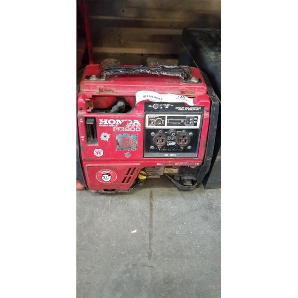 HONDA GAS GENERATOR MODEL EX800, AS FOUND