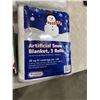 Image 2 : 5 NEW ARTIFICIAL SNOW BLANKET, 3 ROLLS 2.6FTX 7.8FT EACH EXPANDS TO 1.78 THICK, AND NEW SET OF PREXT