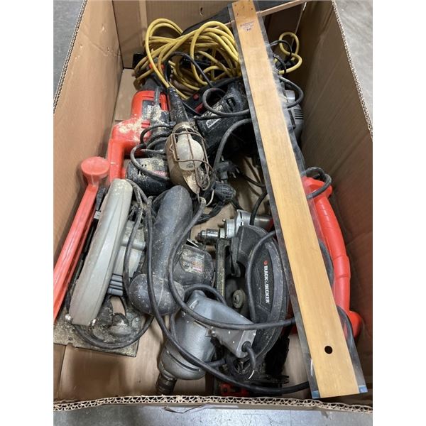 LARGE LOT OF ASSORTED ELECTRIC CORDED POWER TOOLS