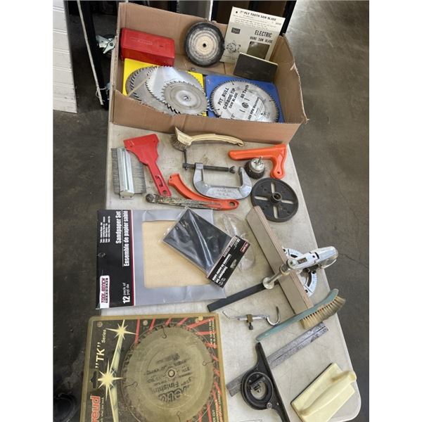 SAW BLADES, MITRE, WOOD WORKIGN SUPPLY ETC