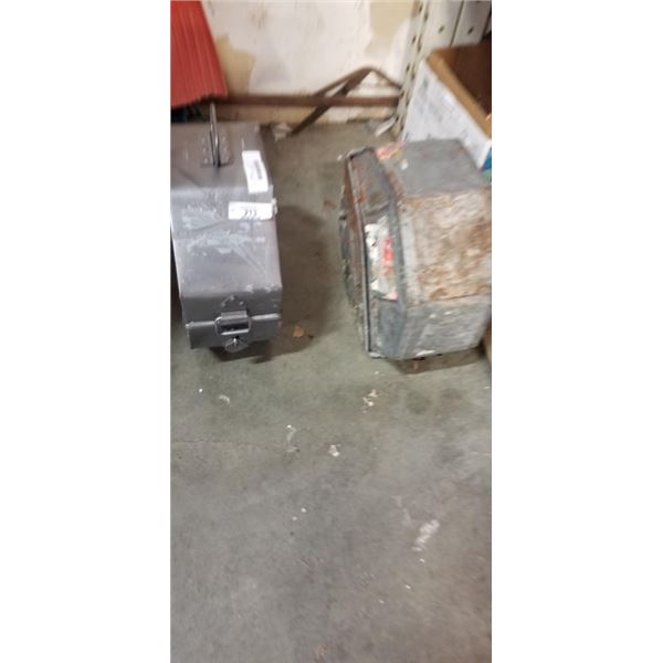 2 ANTIQUE FILM REEL TINS
