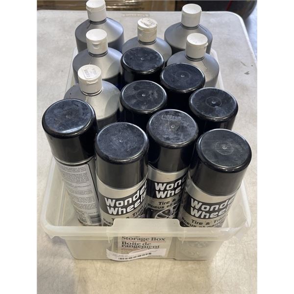 ASSORTED WONDER WHEELS TIRE SHINE AND VM COMPOUND