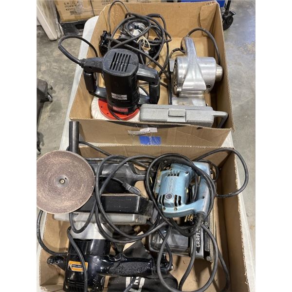2 TRAYS OF VINTAGE CRAFTSMAN POWER TOOLS