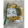 Image 2 : NEW 25FT INDOOR OUTDOOR HEAVY DUTY LIGHTED 3 WIRE EXTENSION CORD, YELLOW 14AWG