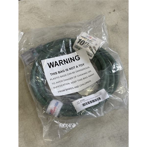 NEW 10FT INDOOR OUTDOOR HEAVY DUTY LIGHTED 3 WIRE EXTENSION CORD, GREEN 10AWG
