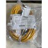 Image 2 : NEW 50FT INDOOR OUTDOOR HEAVY DUTY LIGHTED 3 WIRE EXTENSION CORD, YELLOW 10AWG
