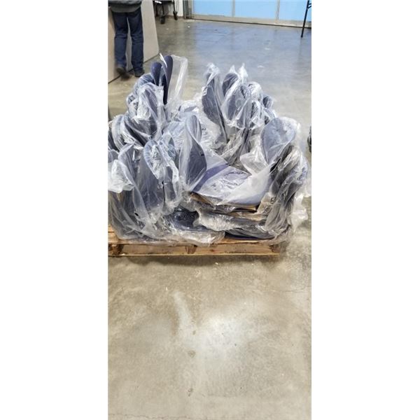 APPROX 35 NEW HEARTWOOD BLUE PLASTIC CHAIR REPLACEMENTS, NO BASES