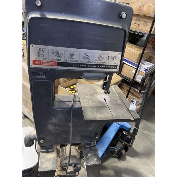 SEARS CRAFTSMAN 12 INCH BANDSAW ON ROLLING STAND