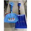 Image 1 : 2 PLASTIC SNOW SHOVELS AND 4 KIDS SNOW SHOVELS