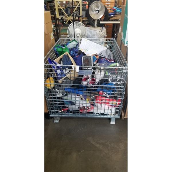 PALLET OF ASSORTED GOODS, CONTENTS OF REPOSESSSED VEHICLES, BIN NOT INCLUDED