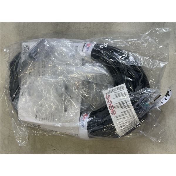 NEW 25FT INDOOR OUTDOOR HEAVY DUTY LIGHTED 3 WIRE EXTENSION CORD, BLACK 10AWG