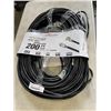 Image 1 : NEW 200FT INDOOR OUTDOOR HEAVY DUTY LIGHTED 3 WIRE EXTENSION CORD, BLACK 14AWG