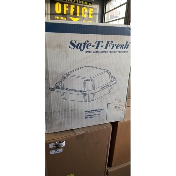 NEW CASE PLASTIC HINGED TAKE OUT CONTAINERS  - 272PCS