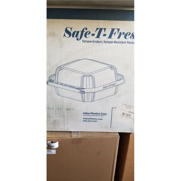 NEW CASE 9"x9" HINGED TAKE OUT CONTAINERS - 300PCS