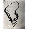 Image 1 : VINTAGE MULTI-STRAND BLACK CRYSTAL BEADS NECKLACE