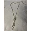 Image 1 : EXTRA LENGTH HAND KNOTTED PEARLS TASSEL STYLE NECKLACE 24" LENGTH