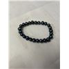 Image 1 : DARK BLUE CULTURED FRESH WATER PEARLS STRETCH BRACELET