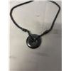 Image 2 : BLACK ALASKAN DIAMOND HEMETITE PENDANT BEADS NECKLACE