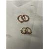 Image 1 : 2 PAIRS OF GOLD COLOUR W/ VARIOUS STONES HOOP EARRINGS, EXCELLENT CONDITION, NO MARKS