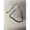Image 1 : NATURAL GENUINE AMETHYST STONES W/ CORD NECKLACE