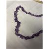 Image 2 : NATURAL GENUINE AMETHYST STONES W/ CORD NECKLACE