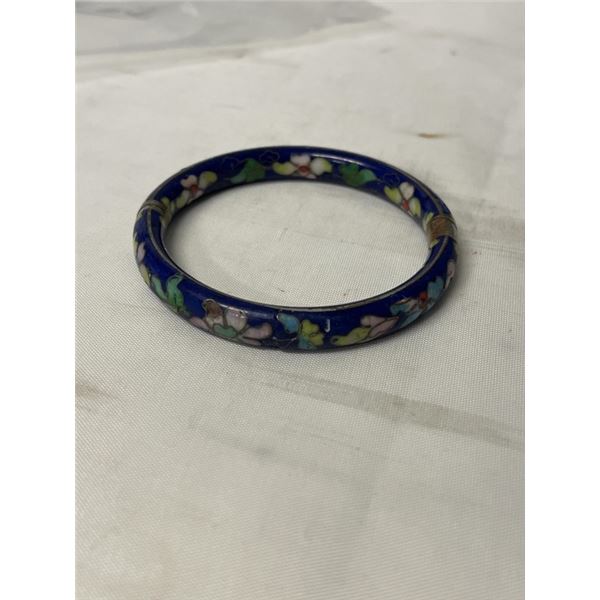 ANTIQUE CLOISSONE HINGED BANGLE
