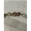 Image 2 : STERLING SILVER W/ GENUINE RUBY STONES TENNIS BRACELET MARKED FAS 925 W/ SAFETY LOCK