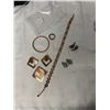 Image 1 : VINTAGE COPPER NECKLACE, BANGLE, RING BAND, 2 PAIRS OF CLIP ON EARRINGS, AND BROOCH W/ MATCHING EARR