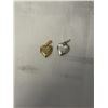 Image 1 : 2 VINTAGE STERLING SILVER AND GOLD FILLED HEART PENDANTS, BOTH HAND POLISHED