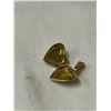 Image 3 : 2 VINTAGE STERLING SILVER AND GOLD FILLED HEART PENDANTS, BOTH HAND POLISHED