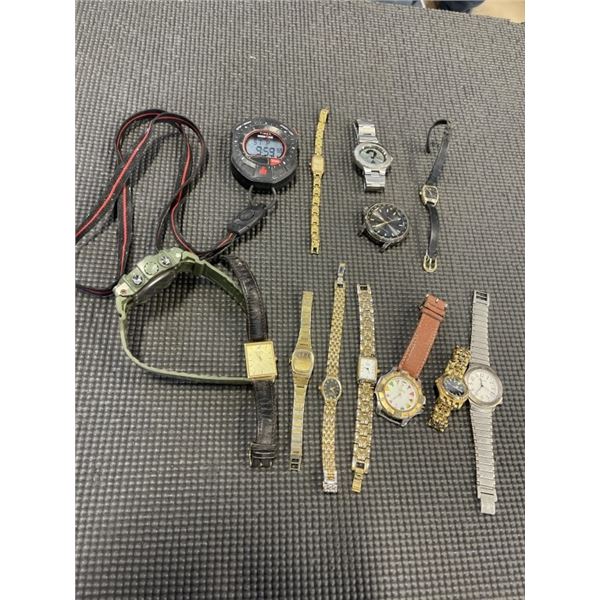 10 WATCHES - GUESS, BULOVA, CITIZEN, ETC