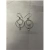 Image 1 : PAIR OF STERLING SILVER W/ CZ STONES DANGLE EARRINGS MARKED 925