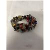 Image 1 : VINTAGE MULTI STRAND NATURAL SEMI PRECIOUS STONES STRETCH BRACELET