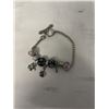 Image 1 : UNMARKED SILVER COLOUR EADS W/ CHARMS BRACELET, ORIGINAL TOGGLE CLOSURE