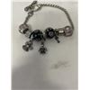 Image 2 : UNMARKED SILVER COLOUR EADS W/ CHARMS BRACELET, ORIGINAL TOGGLE CLOSURE