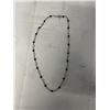 Image 1 : VINTAGE SILVER W/ GARNET AND ROSE QUARTZ BEADS LINKED NECKLACE, MARKED 925