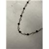 Image 2 : VINTAGE SILVER W/ GARNET AND ROSE QUARTZ BEADS LINKED NECKLACE, MARKED 925