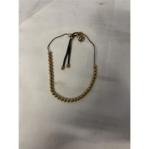 GOLD COLOUR HEAVY BEADS BRACELET W/ MK 33 LABEL, MICHAEL KORS DESIGNER