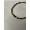 Image 2 : STERLING SILVER TWISTED DESIGN HINGED BANGLE MARKED 925 AND HALLMARKS W/ SAFETY LOCK