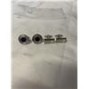Image 1 : PAIR OF SILVER W/ SEMI PRECIOUS STONE CUFFLINKS, AND MD MEDICAL CUFFLINKS