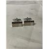 Image 3 : PAIR OF SILVER W/ SEMI PRECIOUS STONE CUFFLINKS, AND MD MEDICAL CUFFLINKS
